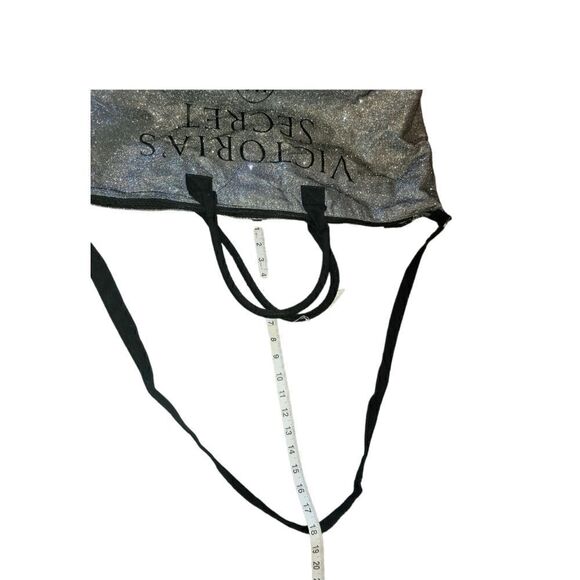 Victorias Secret Limited Edition Silver Glitter Weekender Tote Bag NWOT - Picture 11 of 15